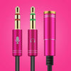 2017 Colorful 35cm 3.5mm Stereo Audio Male to 2 Female Headset Mic Y Splitter Optical Audio Cable Adapter for Cell Phone #25