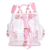 Xiniu Women's Backpack Clear Plastic See Through Security Transparent Backpack Bag Ladies Travel Bag #GHYW