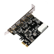 2017 Wholesale Price Riser Card PCI-E to USB 3.0 4-Port PCI Express Extender Riser Card 4Pin Power Cable Supply Interface#25