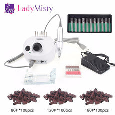 30000RPM Electric Nail Machine Drill Nail Tool Set Nail Art Equipment Manicure Kit Nail File Drill Bit Sanding Band Accessory