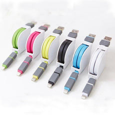 Stretchable USB Data Cable Power Charging Line For iphone & Android  Random Color