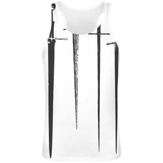Swords Sublimation Tank Top T-Shirt For Men - 100% Soft Polyester - All-Over Printing - Custom Printed Mens Clothing