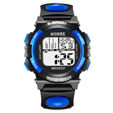 Fashion HONHX Digital LED Watch Outdoor Multifunction Waterproof Child/Boy's/Girl's Sports Electronic Sport Watch