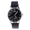 Fashion Female Roman Number Quartz Electronic Leather Wrist Watch