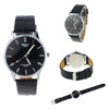 Classic Mens Roman Number Quartz Electronic Leather Wrist Watch