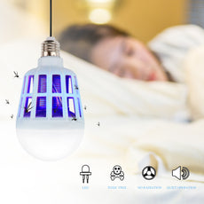 15W E27 Electronic Ultra Silent Inhalant Mosquito Killer LED Lamp Bulb Insect Bug Zapper No Radiation for Home