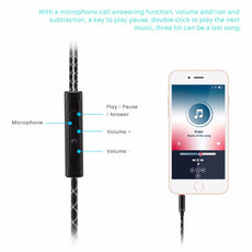 Fornorm S1 Metal Earphone with Microphone Super Bass Headset Earbuds In-ear Earpiece Dual Color for Xiaomi Samsung Huawei Iphone