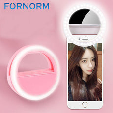 Selfie LED Photography Flash Light Up Luminous Lamp Night Ring Light 36pcs LED 3 Brightness Levels Clip on All Mobile Phone
