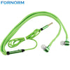 3.5mm Jack Wired In-ear Earphone 3 color Earbuds super bass Headset with Microphone for Exercise Running Hiking