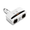 powstro 5V 3.1A Car Charger 2 USB Port 2 Way for Car Cigarette Lighter Socket Splitter Charger DC 12~24V Cigarette Lighter Socke