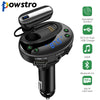 Powstro 5V 3.1A Car Charger DC 12-24V 2 USB charger with Car MP3 player Bluetooth handsfree kit For iPhone6 Samsung Smart Phone