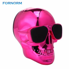Party Fun Choice 3.5mm Audio Wireless Bluetooth Skull Speaker Stereo Rechargeable for Desktop PC Laptop Tablet Smartphone
