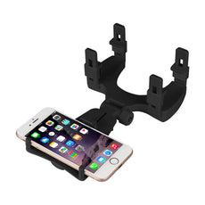 Powstro Phone Holder Stands Universal 360 Degrees Car Rearview Mirror Mount Phone Holder For iPhone Samsung HTC GPS Smartphone