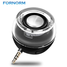 Palmed Size Compact AUX 3.5mm Speaker Loudspeaker Powerful with Clear Bass Plug And Play for iPhone iPad Laptop PC