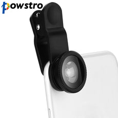 Powstro Lens 3 in 1 mobile phone Optical Lens+Wide Angle Lens 3X+Macro Lens 180 degree fisheye lens For iPhone Samsung Sony