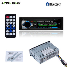 Onever Car Radio Stereo Player Bluetooth AUX-IN MP3 FM/USB/1 Din/remote control For Iphone 12V Car Audio Auto Support Smartphone