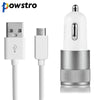 Powstro 2 in 1 Car Charge 1m 3.3ft Aluminum Micro USB Data Line Charging Cable Cord for Android Phones with 1A 2.1A Car Charger