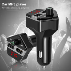 Wireless Bluetooth Car Kit FM Transmitter With Dual USB Charger MP3 Player  Hands-free Modulator Voice Support USB SD DC 12-24v