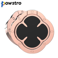 Powstro Finger Ring Holder Clover Strong Adsorption Holder Universal Mobile Phone 360 Metal Finger Grip Brackets Ring Stand