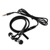 FORNORM 1.15M Metal Zipper Earphone with 3.5mm Connector Microphone Stereo for iPhone/ Samsung/HTC/LG and other phones