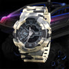 Camouflage Double Display Cold Light Electronic Sport Waterproof Mens Watch