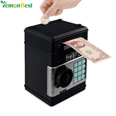 Electronic Piggy Bank ATM Password Money Box Cash Coins Saving Box ATM Bank Safe Box Automatic Deposit Banknote Christmas Gift