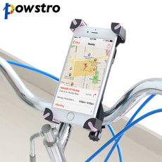 Powstro Universal 360 Rotate Phone Holder Bicycle Bike Handlebar Clip Stand Mount Bracket For iPhone 3.5-6.5 inch Phones Holder