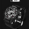 Colorful Double Display Cold Light Electronic Sport Waterproof Mens Watch