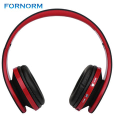 Fornorm Bluetooth NX8252 Stereo Earphone Foldable Headphone With Mic USB Rechargeable 3.5mm Audio Music Player For Iphone Phone