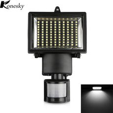 50W 100-LED Modern Solar Garden Lamp with Motion Sensor Waterproof Sensitivity for Outdoor Lighting Doorway Hunting Security Use