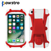 Powstro Silicone Bike Handlebar Cell Phone Holder Bracket Mount Bump Protection Shockproof Elastic Antislip For 4"-6" Smartphone