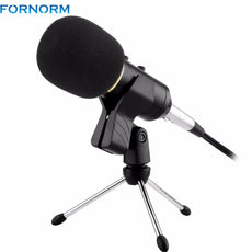 Wired Microphone USB Condenser Sound Recording Mic with Stand Adjustable for Audio Recording Karaoke Studio Radio