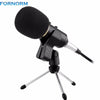 Wired Microphone USB Condenser Sound Recording Mic with Stand Adjustable for Audio Recording Karaoke Studio Radio