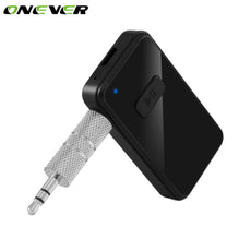 Onever Bluetooth Adapter Audio Receiver Car Handsfree 3.5mm Audio Input Receiver With Control Button Car Kit For Home Car Stereo