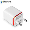 Powstro Travel Dual Port Adapter For iPhone Samsung iPad Android Phone Charger US Plug or EU Plug 2.1A USB Wall Charger