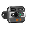 Powstro 3.4A Dual USB Car Charger with Bluetooth Car Kit Music Player FM Transmitter Hands-free Modulator with TF Slot DC12-24V