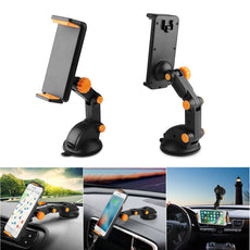 Universal 360 Degree Rotation Anti-slip Car Dashboard Phone Holder Stand Clip Bracket with Sucker for Smartphone GPS Tablet