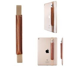 Slim PU Leather Pencil Stylus Pen Holder Sleeve Protective Case with Elastic Band for iPad Pro
