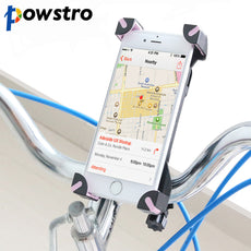 Powstro Anti-Slip Universal 360 Rotating Bicycle Bike Phone Holder Handlebar Clip Stand Mount Bracket For Smart Mobile Cellphone