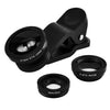 Universal 3 in 1 Clip-on Phone Camera Lens Wide Angle Lens Macro Lens Fisheye Lens for iPhone 7 plus 6s 5S Xiaom Samsung Tablets