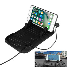 Universal Silicon Car Phone Holder Non-slip Console Charging Mat Stand Magnetic Charge for iPhone SE 5S 6S Plus Android Samsung S7 GPS