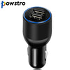 Powstro Dual USB Car Charger 2.1A Smart Charging DC 12V-24V Cigarette Lighter Charger with Blue LED For iPhone 6 Samsung