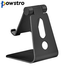 Powstro Mobile Phone Stand Holder Aluminum Metal Desk Bracket Holder For iPhone 6 6s 7 7 Plus For Samsung Huawei Xiaomi Tablet