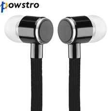 Powstro 3.5mm Wired Earphone 3 color In-ear Earbuds super bass Headset with Microphone for Iphone Samsung Smartphone