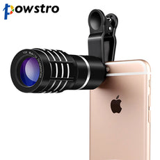 Powstro Aluminum 10x Zoom Phone Telephoto Mobile Camera Len Optical Telescope Lens for iPhone 7 7plus 6 6S Samsung