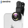 Powstro 3 in 1 Wide Angle Macro Fisheye Lens Camera Mobile Phone Lenses Fish Eye Lentes Universal For iPhone Android Phone