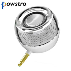 Portable HIFI 3D Surround 3.5mm Aux Audio Jack Mini Wireless Round Shape Powerful Crystal Speaker Altavoz for Smart Phone Tablet