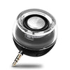Portable HIFI 3D Surround 3.5mm Aux Audio Jack Mini Wireless Round Shape Powerful Crystal Speaker Altavoz for Smart Phone Tablet