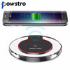 Original powstro Wireless Charging Pad Qi Standard Fast Charge Transparent Charger for Samsung Galaxy S7 S6 Edge Plus Note 5
