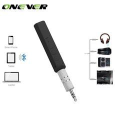 Onever V4.2 Wireless Bluetooth Receiver 3.5mm Jack Bluetooth Hands Free Audio Music Adapter Car Aux Cable for Speaker Headphone